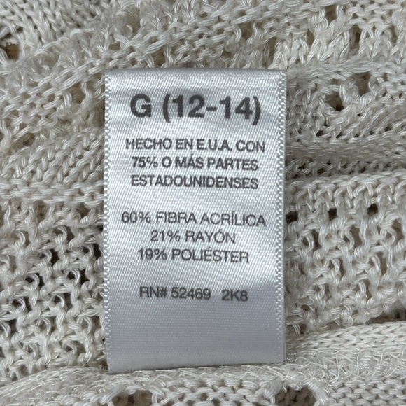 Time and Tru Crochet Open Front Cardigan. Large - Picture 12 of 13